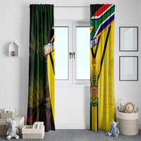 South Africa Coat Of Arms Window Curtain Protea Unity Heritage