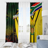 South Africa Coat Of Arms Window Curtain Protea Unity Heritage