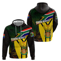 South Africa Coat Of Arms Zip Hoodie Protea Unity Heritage
