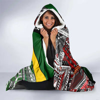South Africa Never Give Up Hooded Blanket SA Fist of Freedom