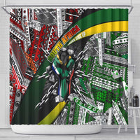 South Africa Never Give Up Shower Curtain SA Fist of Freedom