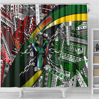 South Africa Never Give Up Shower Curtain SA Fist of Freedom