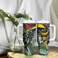 South Africa Never Give Up Tumbler With Handle SA Fist of Freedom