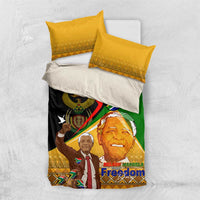 Nelson Mandela Happy Freedom Day Bedding Set South Africa Heritage Victory Art