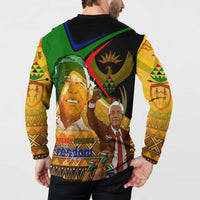 Nelson Mandela Happy Freedom Day Button Sweatshirt South Africa Heritage Victory Art