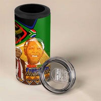 Nelson Mandela Happy Freedom Day 4 in 1 Can Cooler Tumbler South Africa Heritage Victory Art