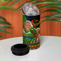 Nelson Mandela Happy Freedom Day 4 in 1 Can Cooler Tumbler South Africa Heritage Victory Art