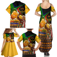 Nelson Mandela Happy Freedom Day Family Matching Summer Maxi Dress and Hawaiian Shirt South Africa Heritage Victory Art
