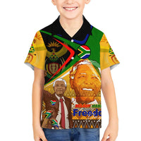 Nelson Mandela Happy Freedom Day Kid Hawaiian Shirt South Africa Heritage Victory Art