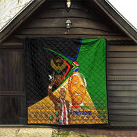 Nelson Mandela Happy Freedom Day Quilt South Africa Heritage Victory Art
