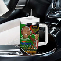 Nelson Mandela Happy Freedom Day Tumbler With Handle South Africa Heritage Victory Art