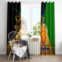 Nelson Mandela Happy Freedom Day Window Curtain South Africa Heritage Victory Art