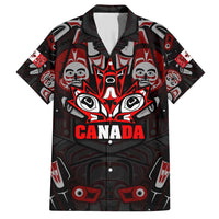 Haida Canada Day Family Matching Short Sleeve Bodycon Dress and Hawaiian Shirt Totem Inspired Maple Leaf Indigenous Art
