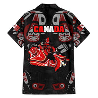 Haida Canada Day Hawaiian Shirt Totem Inspired Maple Leaf Indigenous Art
