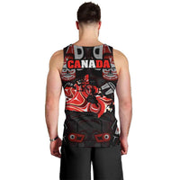 Haida Canada Day Men Tank Top Totem Inspired Maple Leaf Indigenous Art