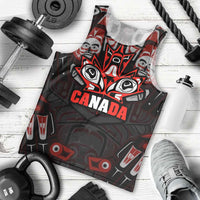Haida Canada Day Men Tank Top Totem Inspired Maple Leaf Indigenous Art
