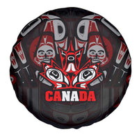 Haida Canada Day Spare Tire Cover Totem Inspired Maple Leaf Indigenous Art