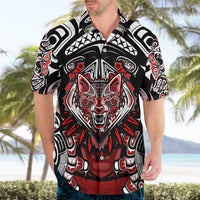 Haida Wolf Hawaiian Shirt Canada Indigenous Art