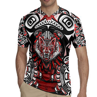 Haida Wolf Rugby Jersey Canada Indigenous Art