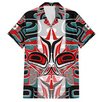 Canada Coat of Arms Haida Family Matching Long Sleeve Bodycon Dress and Hawaiian Shirt Maple Leaf Flag Indigenous Art