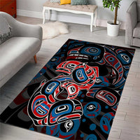 Haida Native Art Fish Area Rug Canada Indigenous Art