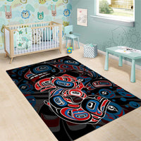 Haida Native Art Fish Area Rug Canada Indigenous Art