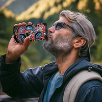 Haida Native Art Fish 4 in 1 Can Cooler Tumbler Canada Indigenous Art