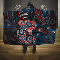 Haida Native Art Fish Hooded Blanket Canada Indigenous Art