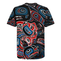 Haida Native Art Fish Rugby Jersey Canada Indigenous Art
