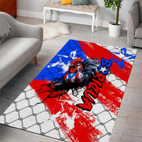 Boricua Pride Rooster Flag Puerto Rico Area Rug