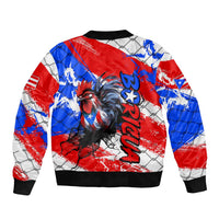 Boricua Pride Rooster Flag Puerto Rico Bomber Jacket