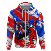 Boricua Pride Rooster Flag Puerto Rico Hoodie