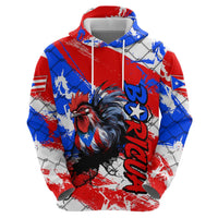 Boricua Pride Rooster Flag Puerto Rico Hoodie