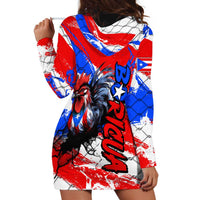 Boricua Pride Rooster Flag Puerto Rico Hoodie Dress