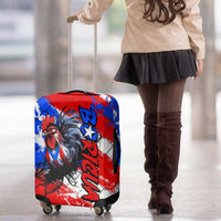Boricua Pride Rooster Flag Puerto Rico Luggage Cover