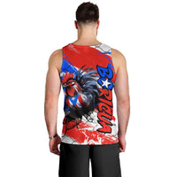 Boricua Pride Rooster Flag Puerto Rico Men Tank Top
