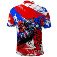 Boricua Pride Rooster Flag Puerto Rico Polo Shirt