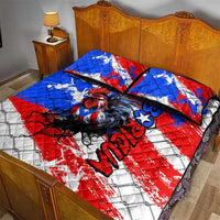 Boricua Pride Rooster Flag Puerto Rico Quilt Bed Set