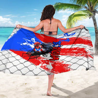 Boricua Pride Rooster Flag Puerto Rico Sarong