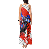 Boricua Pride Rooster Flag Puerto Rico Tank Maxi Dress