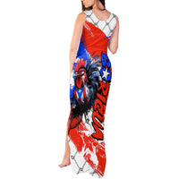 Boricua Pride Rooster Flag Puerto Rico Tank Maxi Dress