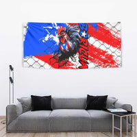 Boricua Pride Rooster Flag Puerto Rico Tapestry