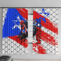 Boricua Pride Rooster Flag Puerto Rico Window Curtain