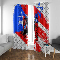Boricua Pride Rooster Flag Puerto Rico Window Curtain