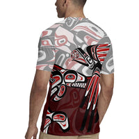 Haida Orca and Eagle Battle Rugby Jersey Canada Pacific Northwest Tribal Art