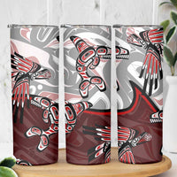 Haida Orca and Eagle Battle Skinny Tumbler Canada Pacific Northwest Tribal Art
