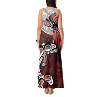 Haida Orca and Eagle Battle Tank Maxi Dress Canada Pacific Northwest Tribal Art