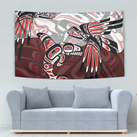 Haida Orca and Eagle Battle Tapestry Canada Pacific Northwest Tribal Art