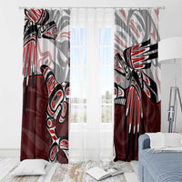 Haida Orca and Eagle Battle Window Curtain Canada Pacific Northwest Tribal Art