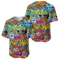 Hip Hop Graffiti Art Baseball Jersey Black Power - Wonder Print Shop